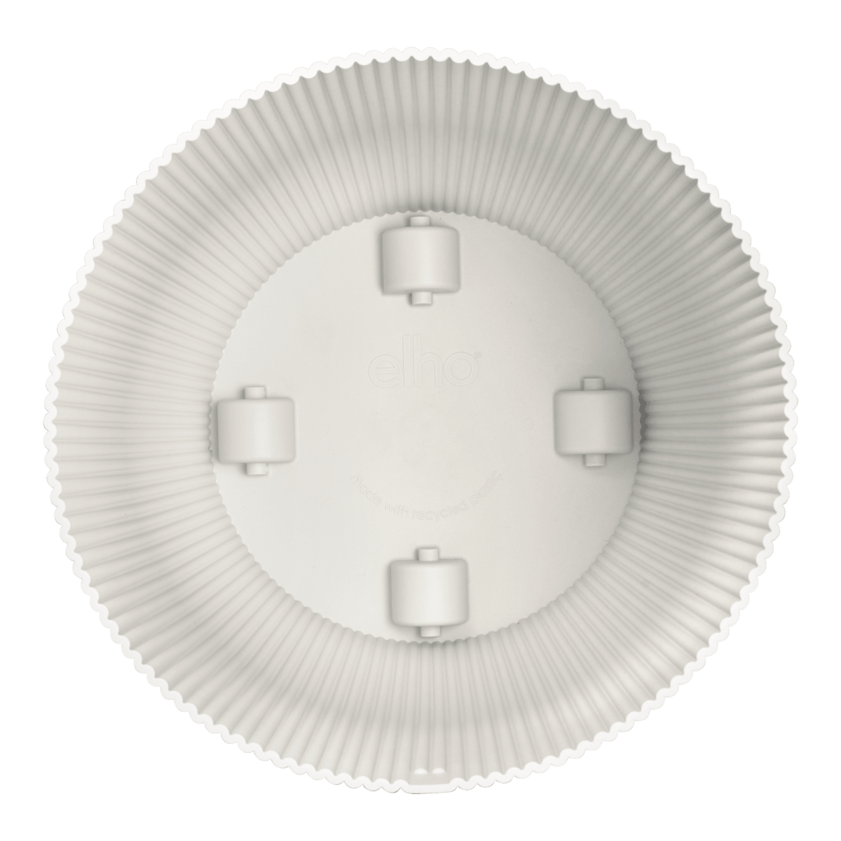 Topf elho Vibes Fold Round weiß - mit Rollen - D35 x H33 - Wurzelwerk Design