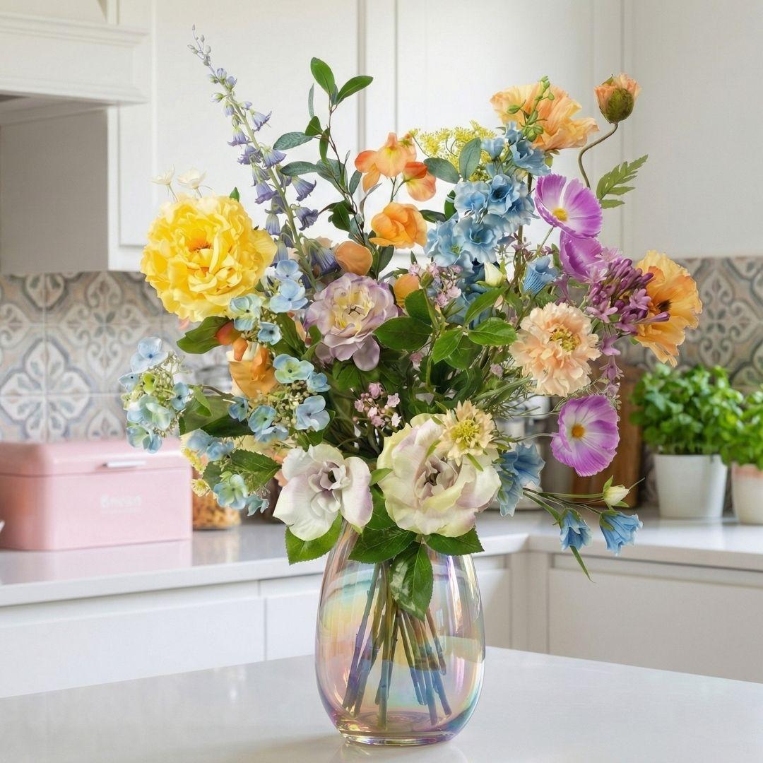 Kunstblumenstrauß - Soft Spring Deluxe - Real Touch - 18 Stiele - ↑ 85 cm