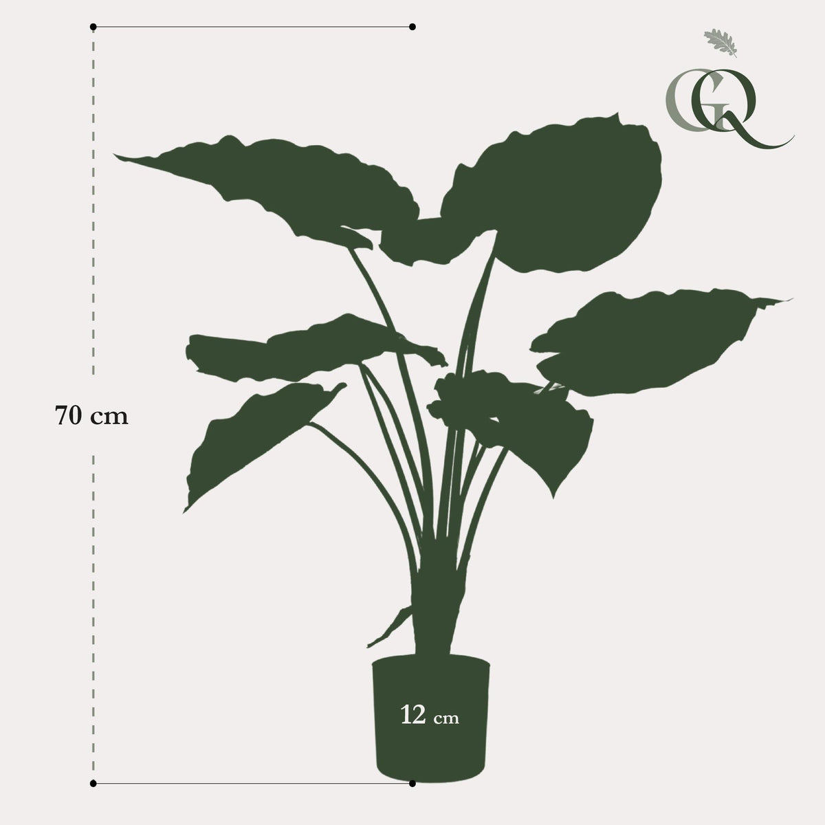 Everspring Kunstpflanze Alocasia (Elefantenohr), 70-180 cm, detailreiche, realistische künstliche Pflanze mit großen grünen Blättern