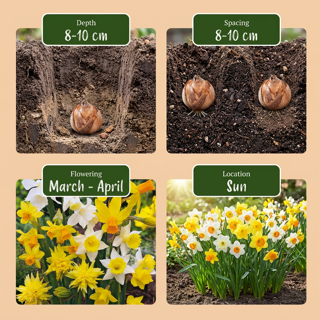 Botanische Narzissen Mischung – Narcissus online kaufen | 40 bis 160 Blumenzwiebeln, zierlich &amp; stark verwildernd – Wurzelwerk Design