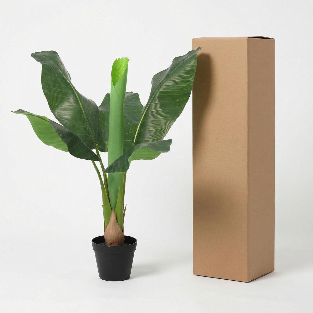 Künstliche Bananenpflanze Musa von Everspring, 80cm, 150cm oder 180cm, realistische grüne Blätter für Dekoration.