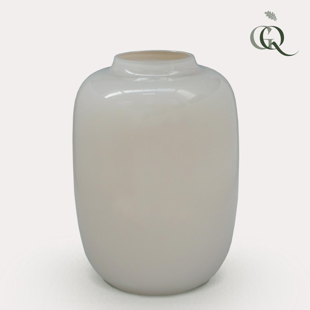 Vase Glas H35 W25 - Artic Ivory - Wurzelwerk Design