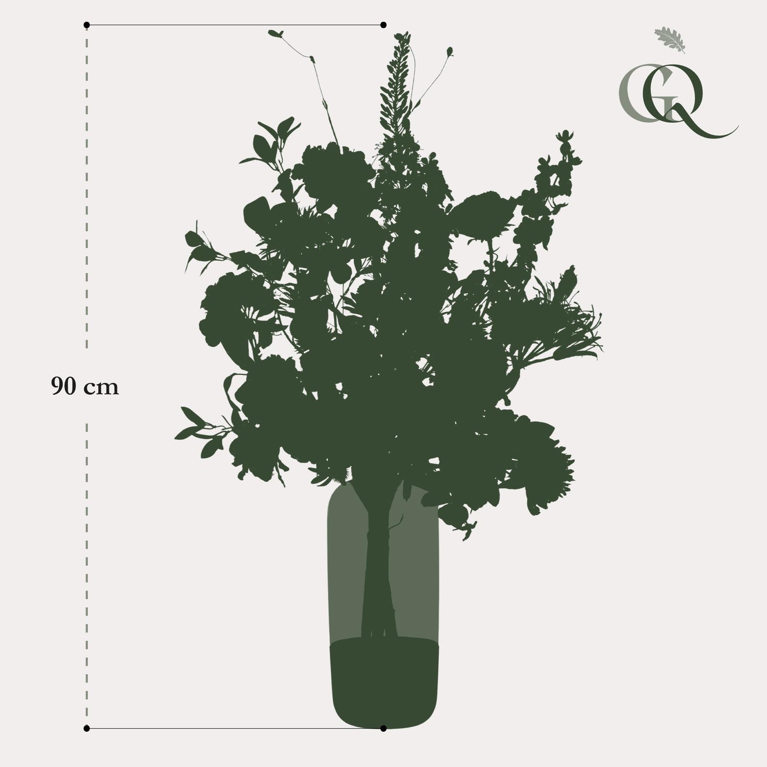 Künstlicher Blumenstrauß XL – Luxuriös und glamourös, 90 cm