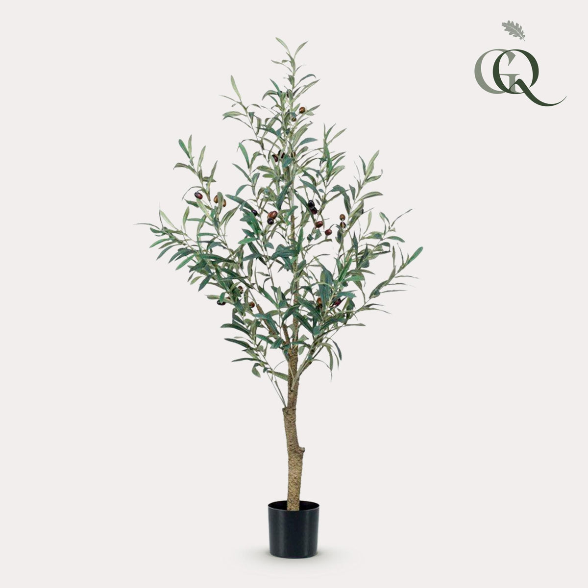 Künstlicher Olivenbaum von Everspring, 115–180 cm, mit grünen Blättern und braunen Zweigen, dekorative Kunstpflanze für Innenräume
