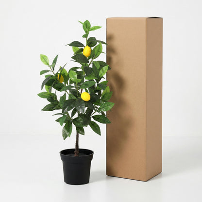 Kunstpflanze Zitronenbaum von Everspring, 65cm oder 150cm hoch, mit grünen Blättern und Zitronenfrüchten, realistisch wirkende Dekorpflanze