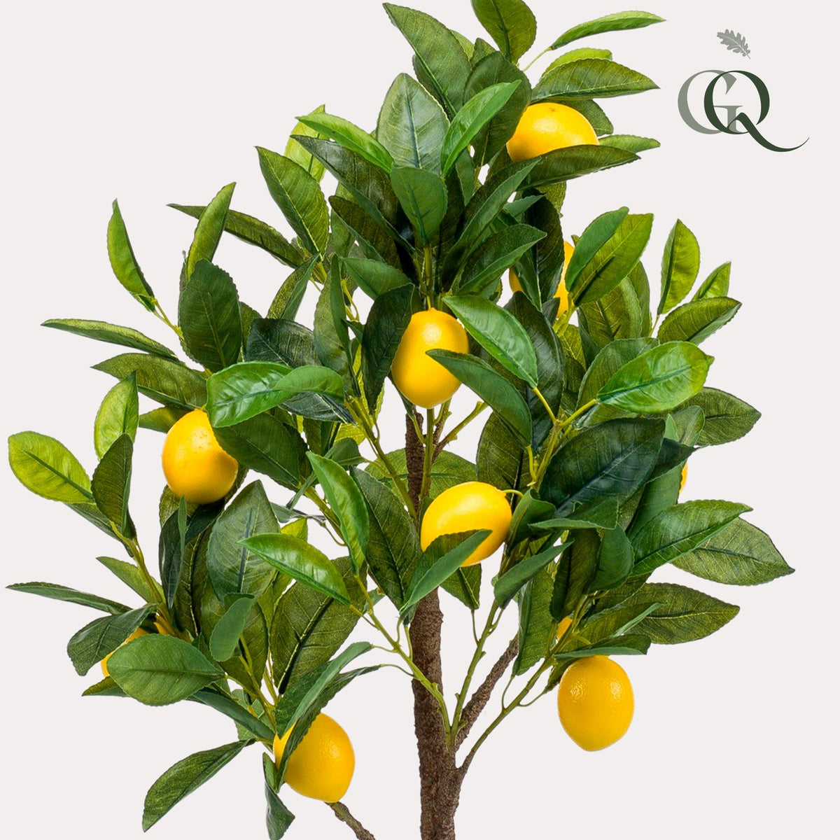 Kunstpflanze Zitronenbaum Citrus Limonia von Everspring, 72 cm hoch, detailreiche grüne Blätter und gelbe Zitronen.