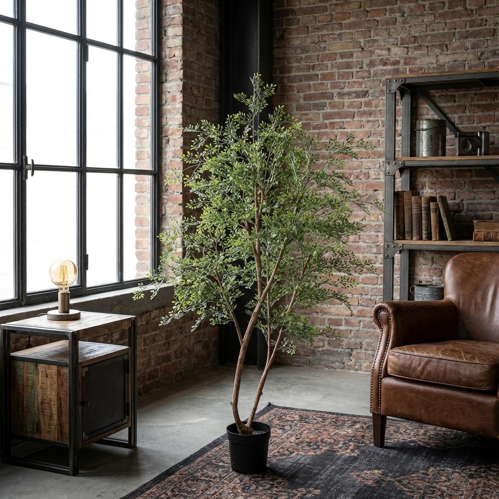 Künstlicher Cassia-Baum, 180 cm, Everspring, mit grünen Blättern und braunen Zweigen, als dekorative Zimmerpflanze.