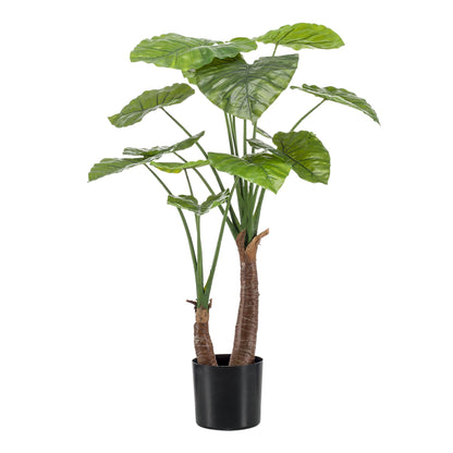 Kunstpflanze Alocasia (Elefantenohr) von Everspring, realistische grüne Pflanze, 70 bis 180 cm hoch, detailreiche Blätter.