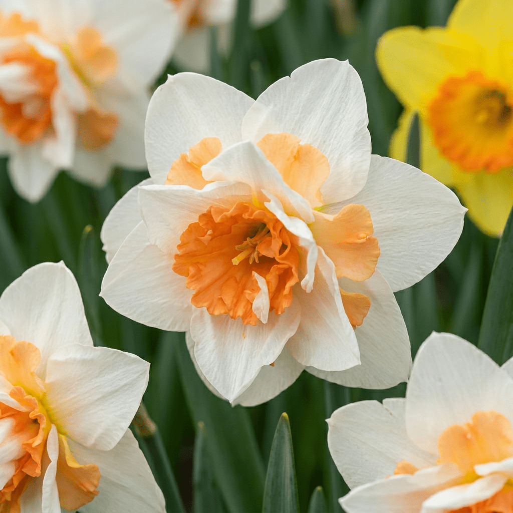 Gefüllte Narzisse Replete – Narcissus online kaufen | 20 bis 80 Blumenzwiebeln, weiß-apricot &amp; gefüllt – Wurzelwerk Design - Wurzelwerk Design