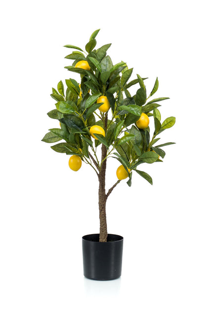 Kunstpflanze Zitronenbaum Citrus Limonia von Everspring, 72 cm hoch, detailreiche, realistische Zitronenbaum-Attrappe
