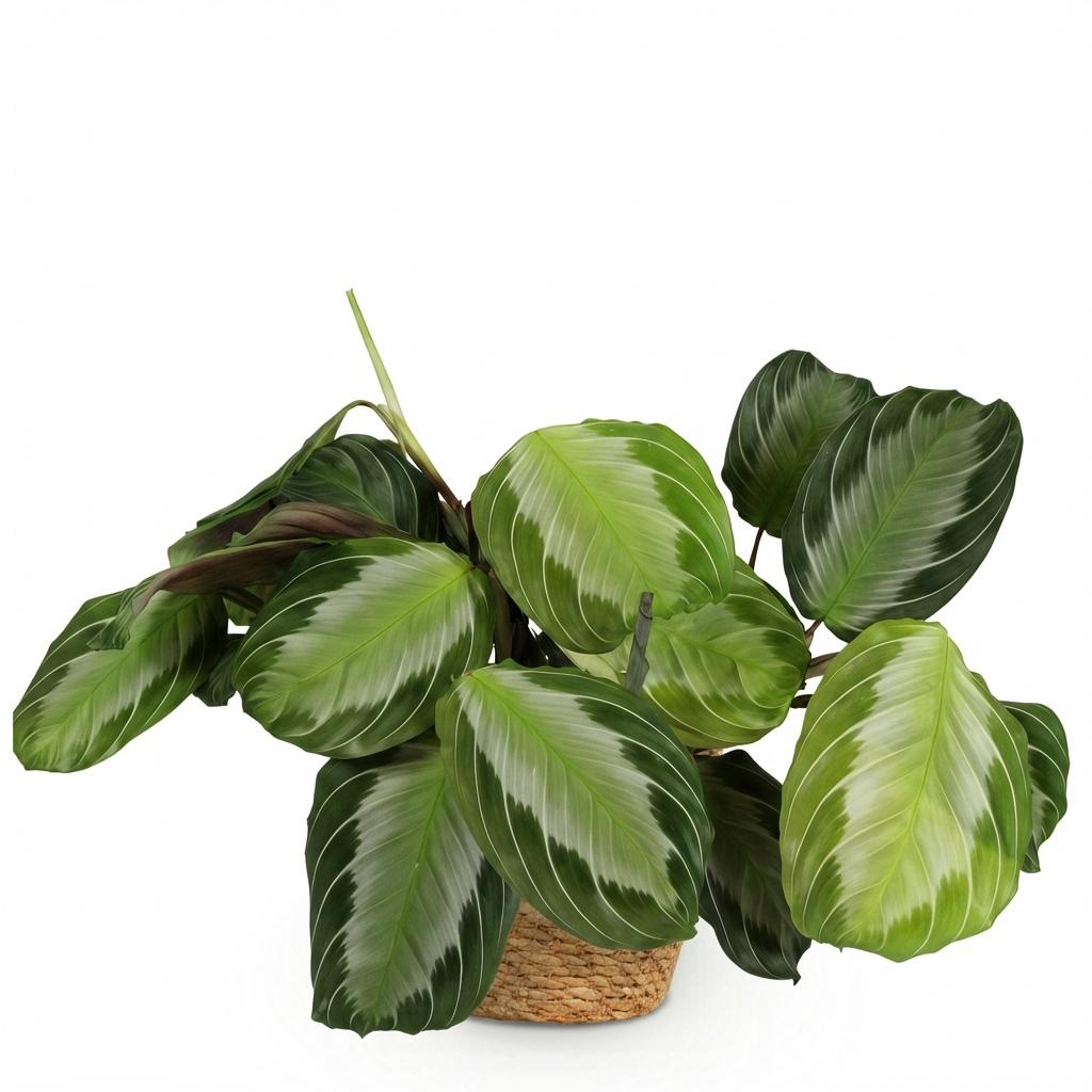 Maranta Silverband kaufen | Gebetspflanze – Topf Ø 12 cm, Höhe 25 cm - Wurzelwerk Design