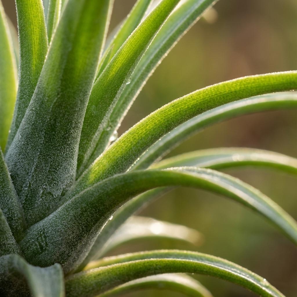 Everspring Tillandsia Luftpflanze im Dekor, Ø 14 cm, Höhe 37 cm, grüne Pflanze auf dekorativem Untergrund.