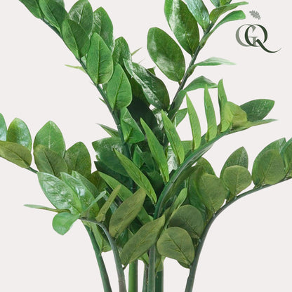 Kunstpflanze Zamioculcas, Zimmerpalme, Everspring, 70 cm hohe pflegeleichte Zimmerpflanze, grüne Blätter, realistische Optik