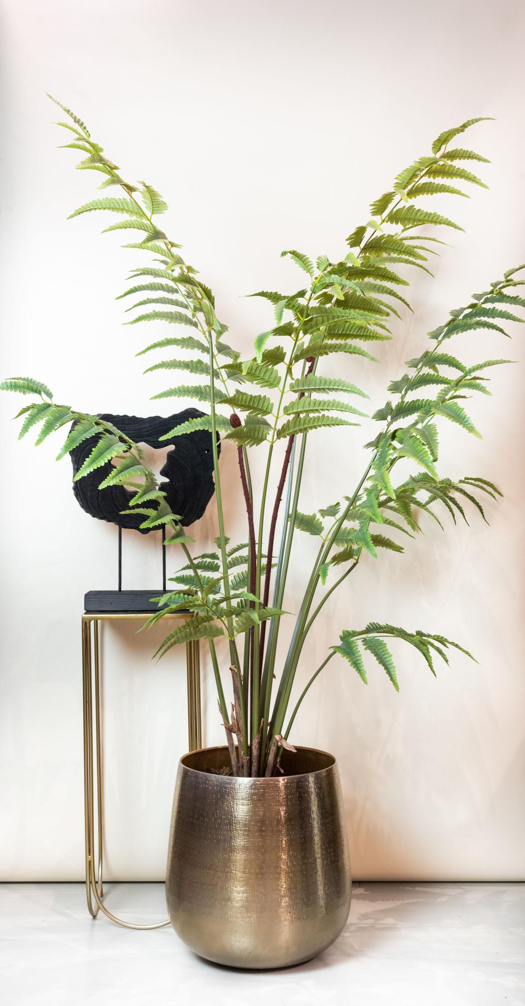 Kunstpflanze Lederfarn Rumohra Adiantiformis, 150 cm, Everspring, detailreiche grüne Kunststoffpflanze für Dekoration