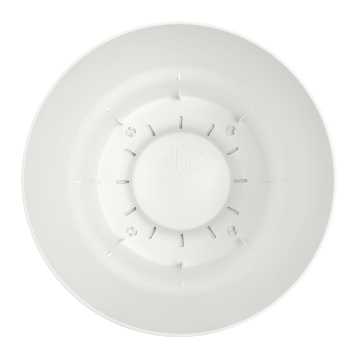 Topf elho Greenville Round weiß - D18 x H17 - Wurzelwerk Design