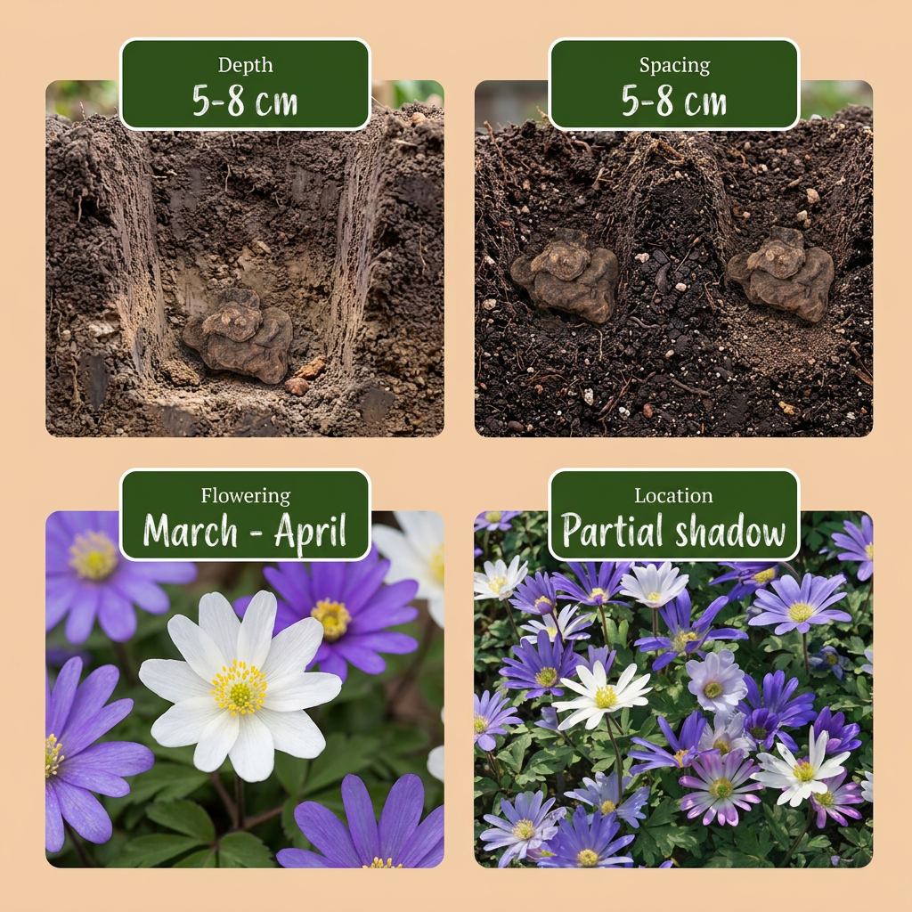 Strahlenanemone – Anemone blanda online kaufen | 50 bis 400 Knollen, bunt &amp; verwildernd – Wurzelwerk Design