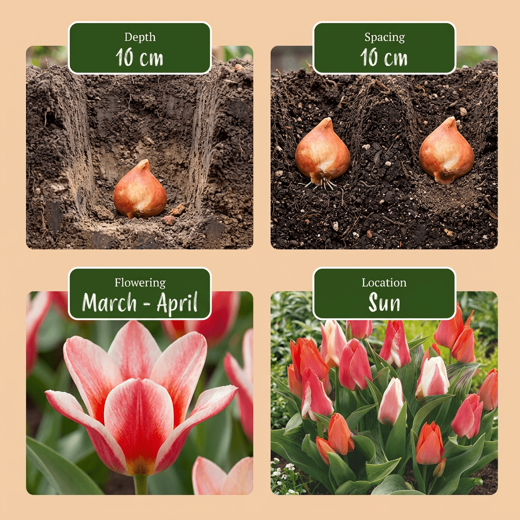 Greigii-Tulpen Mischung – Tulipa greigii online kaufen | 15 bis 320 Blumenzwiebeln, niedrig &amp; gestreiftes Laub – Wurzelwerk Design - Wurzelwerk Design