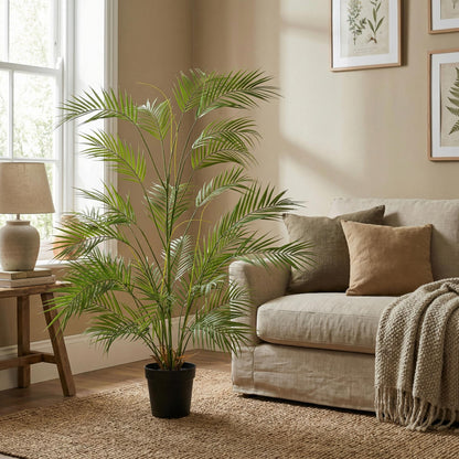 Künstliche Areca Palme von Everspring, 122 cm oder 190 cm, mit grünen Blättern, perfekt für Heim- und Büroumgebungen.
