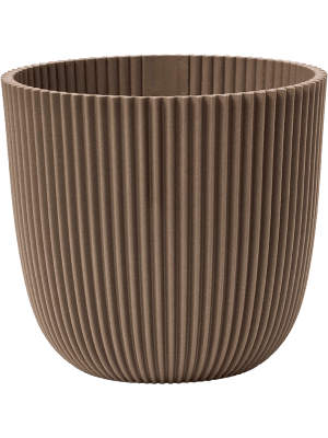 Capi Pot Nature Groove Taupe - D17cm - Wurzelwerk Design