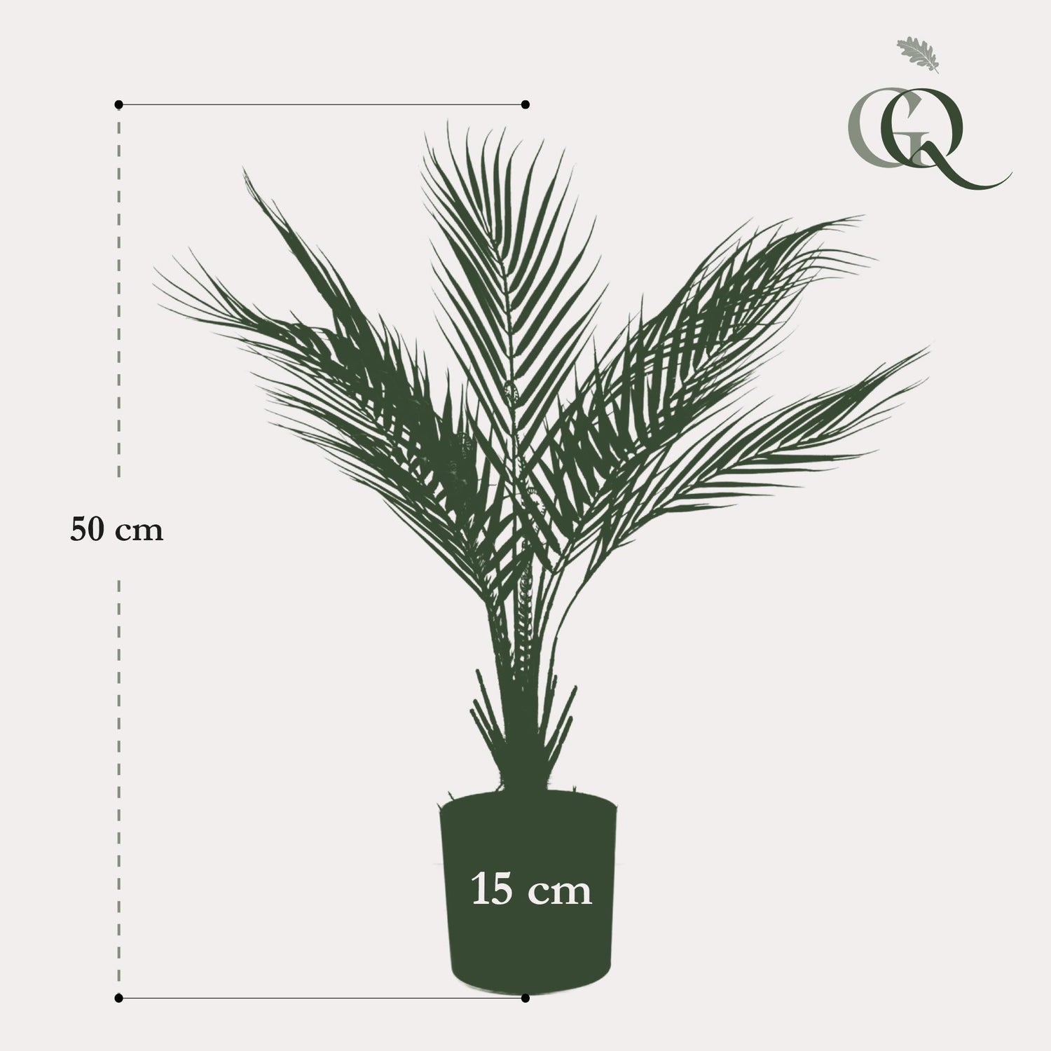 Kunstpflanze Chamaedorea Elegans, Bergpalme, 50 cm, Everspring, detailreiche grüne Kunstpflanze für Innenräume