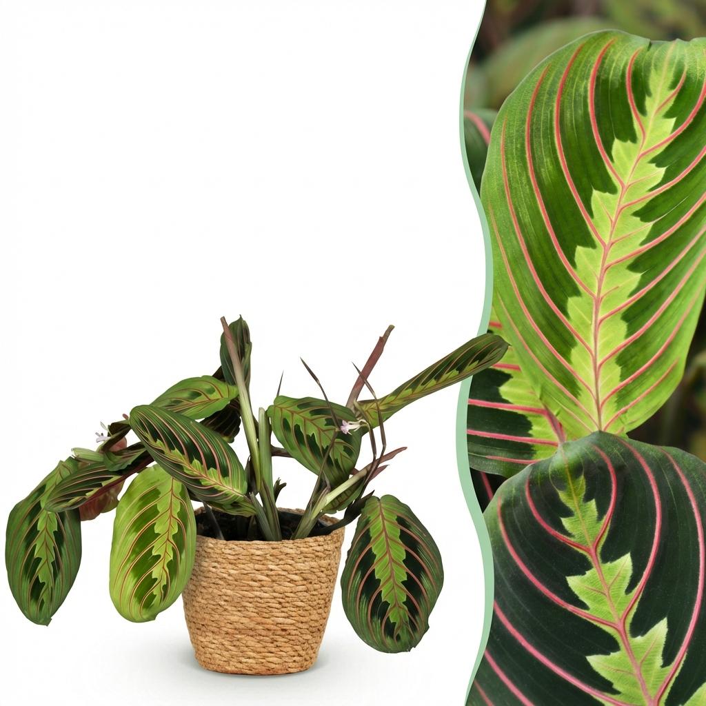 Maranta Tricolour kaufen | Gebetspflanze – Topf Ø 12 cm, Höhe 25 cm - Wurzelwerk Design