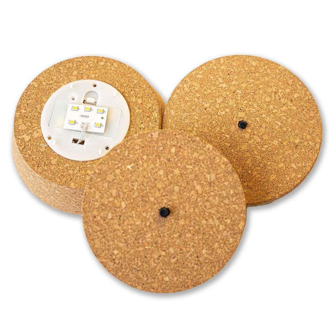 Korkplatte mit LED-Beleuchtung für Terrarien, 13,2 x 11,9 x 3,5 cm