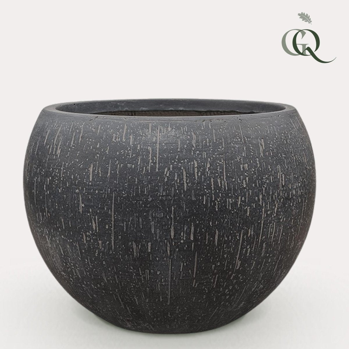 Topf - Anthrazit - Raindrop Globe - XL - H30 W42 - Wurzelwerk Design