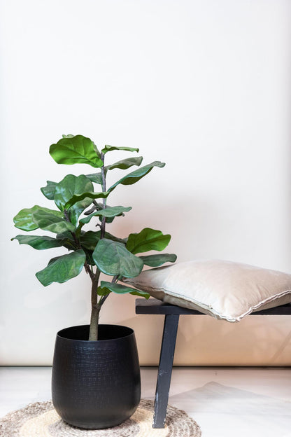Everspring Kunstpflanze Ficus Lyrata, 90-180 cm, künstliche Geigenfeige mit grünen Blättern, realistische Pflanzen-Deko
