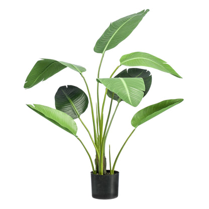Kunstpflanze Strelitzia Nicolai von Everspring, Paradiesvogelblume in verschiedenen Größen, grüne Blätter, realistische Dekorationspflanze