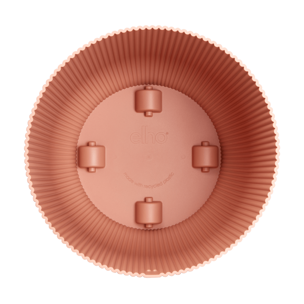 Topf elho Vibes Fold Round rose - mit Rollen - D35 x H33 - Wurzelwerk Design