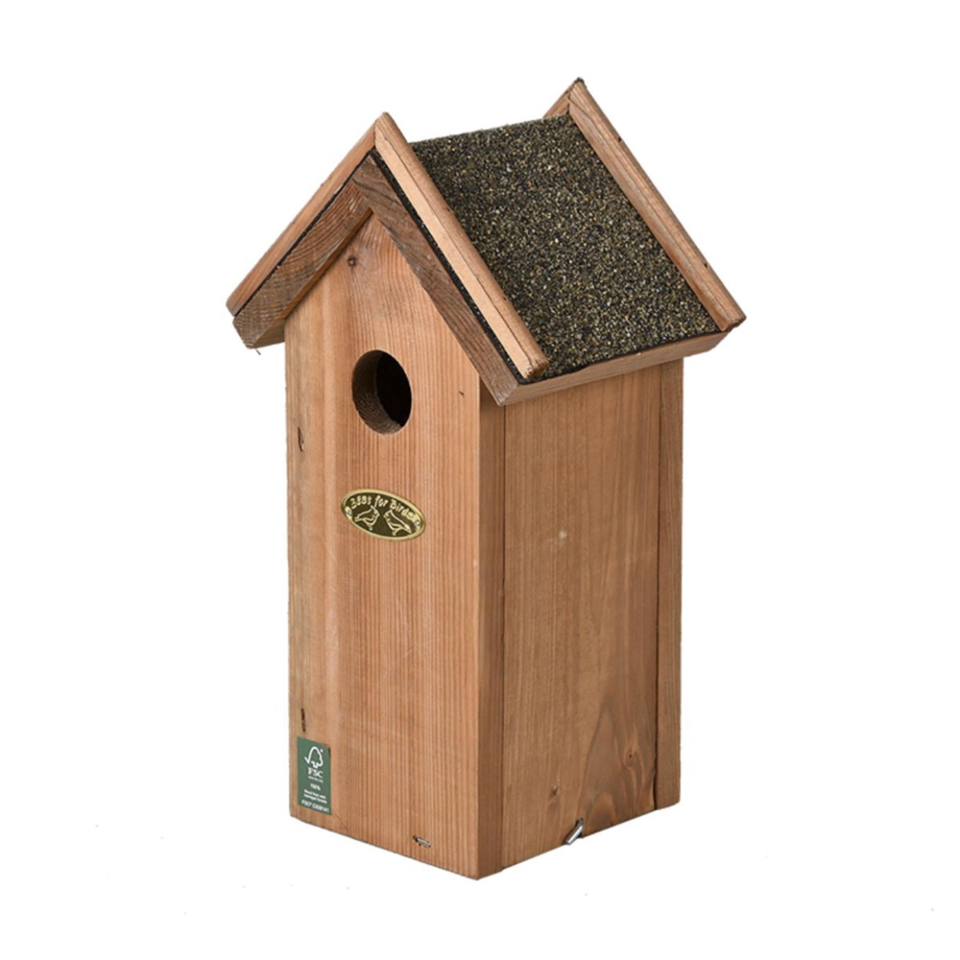 Blaumeisen-Vogelhaus mit Bitumendach | Nistkasten für kleine Meisen – wetterfest