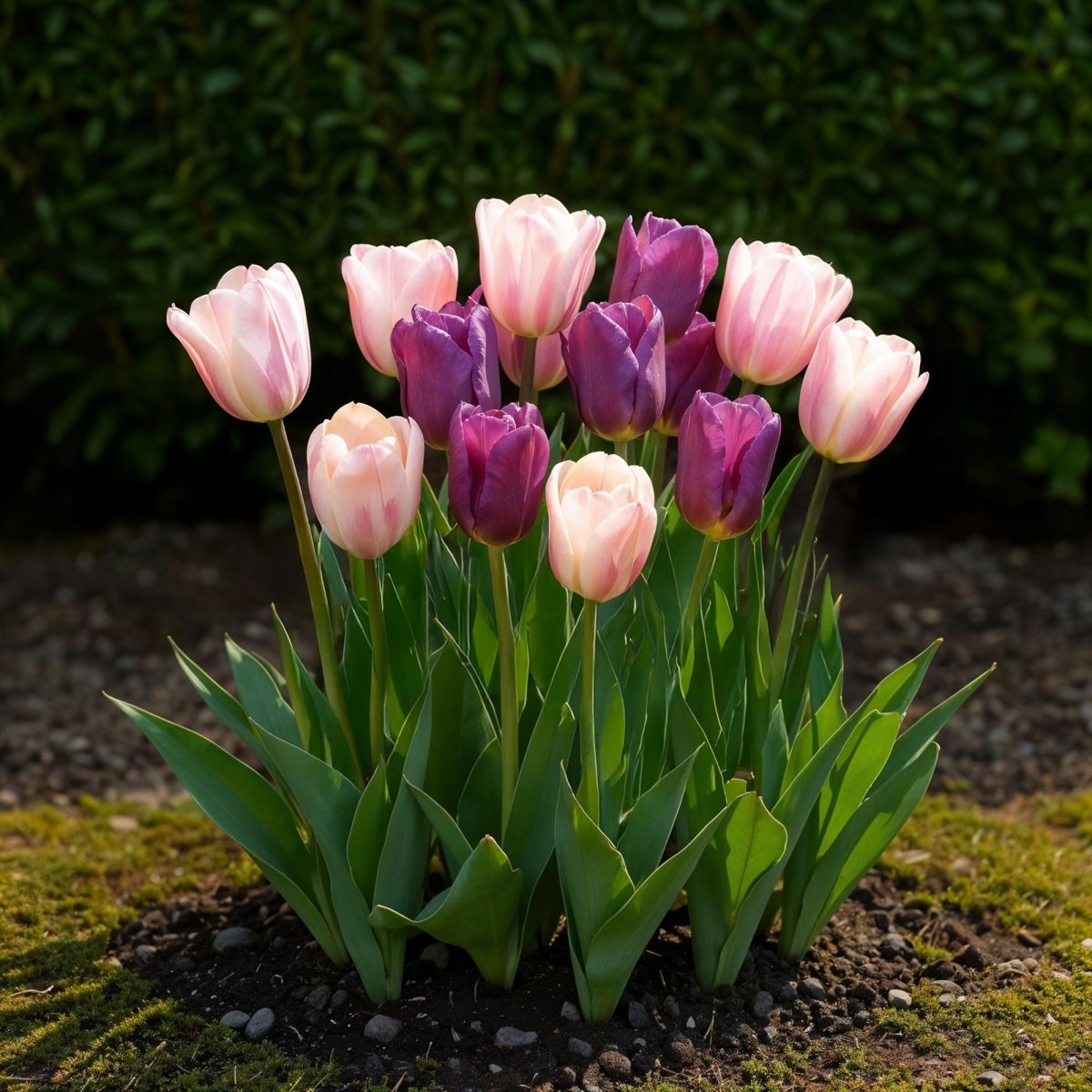 Tulpe Macron Mix - Verschiedene Farben - 12 Stück - Zwiebelgröße 11/12 - XXL Pack - Wurzelwerk Design