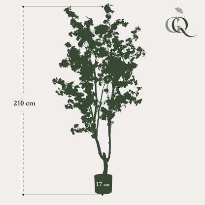 Kunstpflanze Kirschblüte (Prunus) in Weiß, 210 cm hoch, realistische Everspring Kunstpflanze mit blühenden Zweigen.