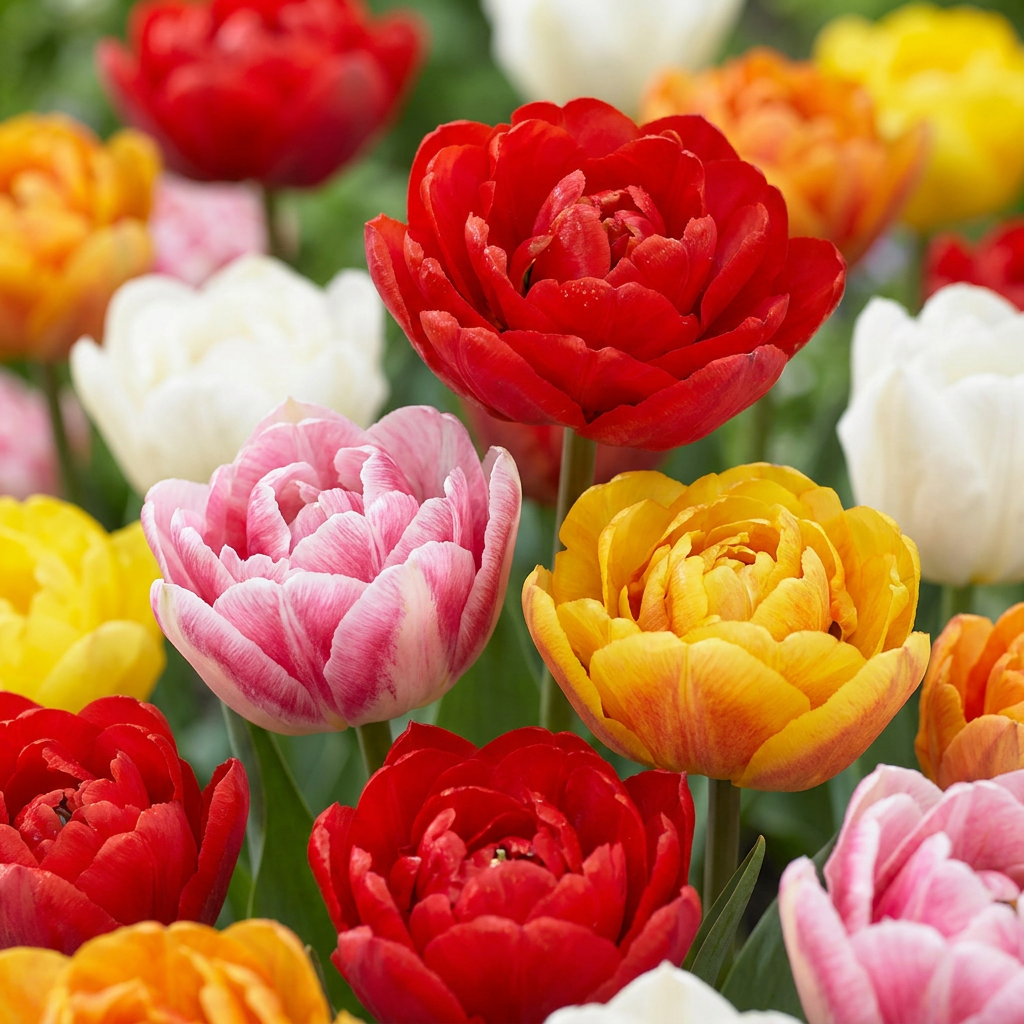 Gefüllte Tulpen Mischung – Tulipa Double online kaufen | 30 bis 240 Blumenzwiebeln, päonienartig gefüllt – Wurzelwerk Design