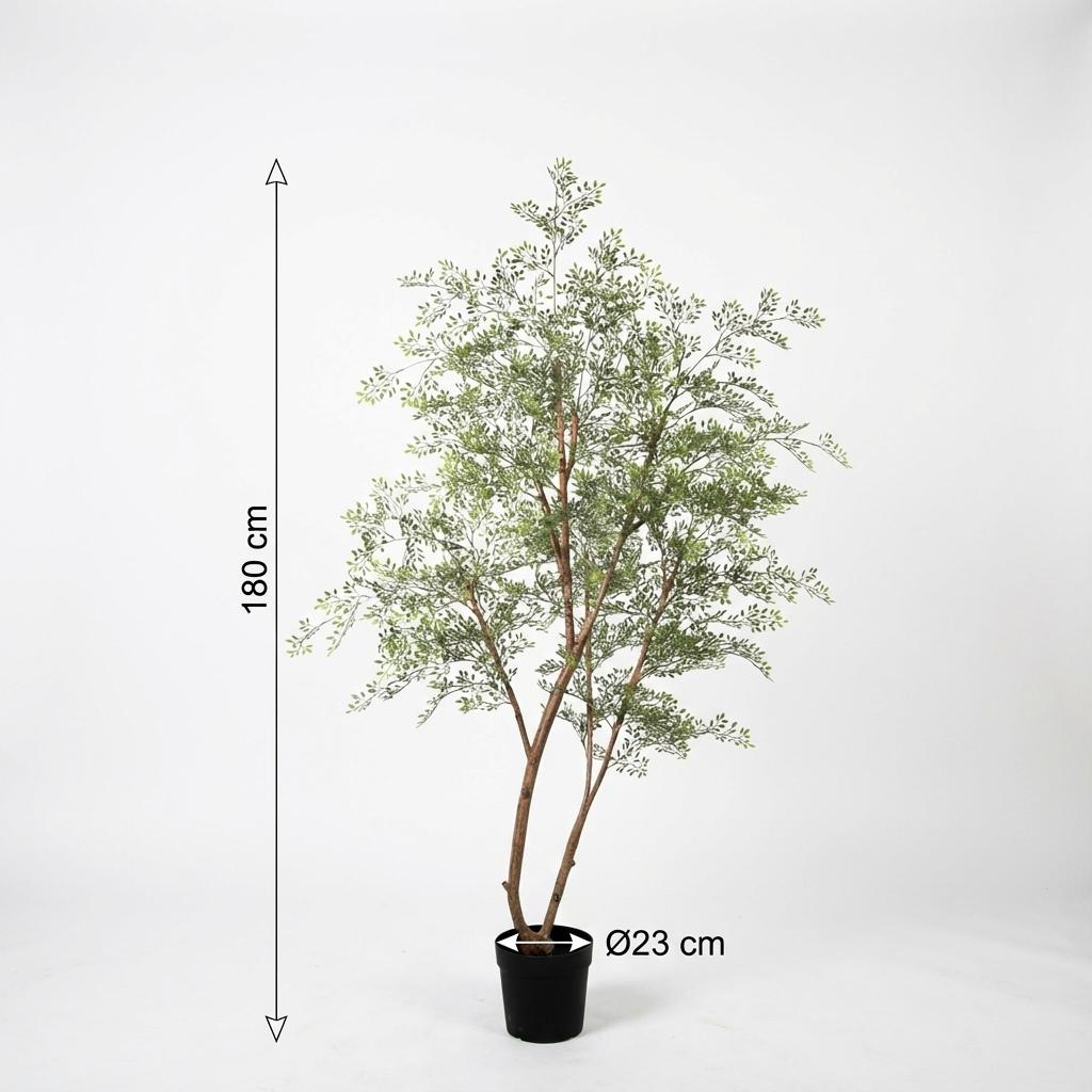 Künstlicher Cassia-Baum, 180 cm, Everspring, mit grünen Blättern und natürlichem Baumdesign als Zimmerpflanze