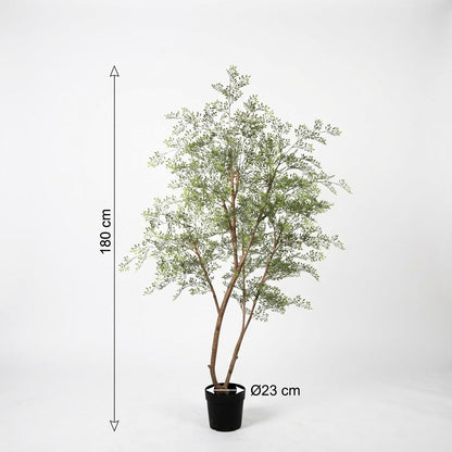 Künstlicher Cassia-Baum, 180 cm, Everspring, mit grünen Blättern und natürlichem Baumdesign als Zimmerpflanze