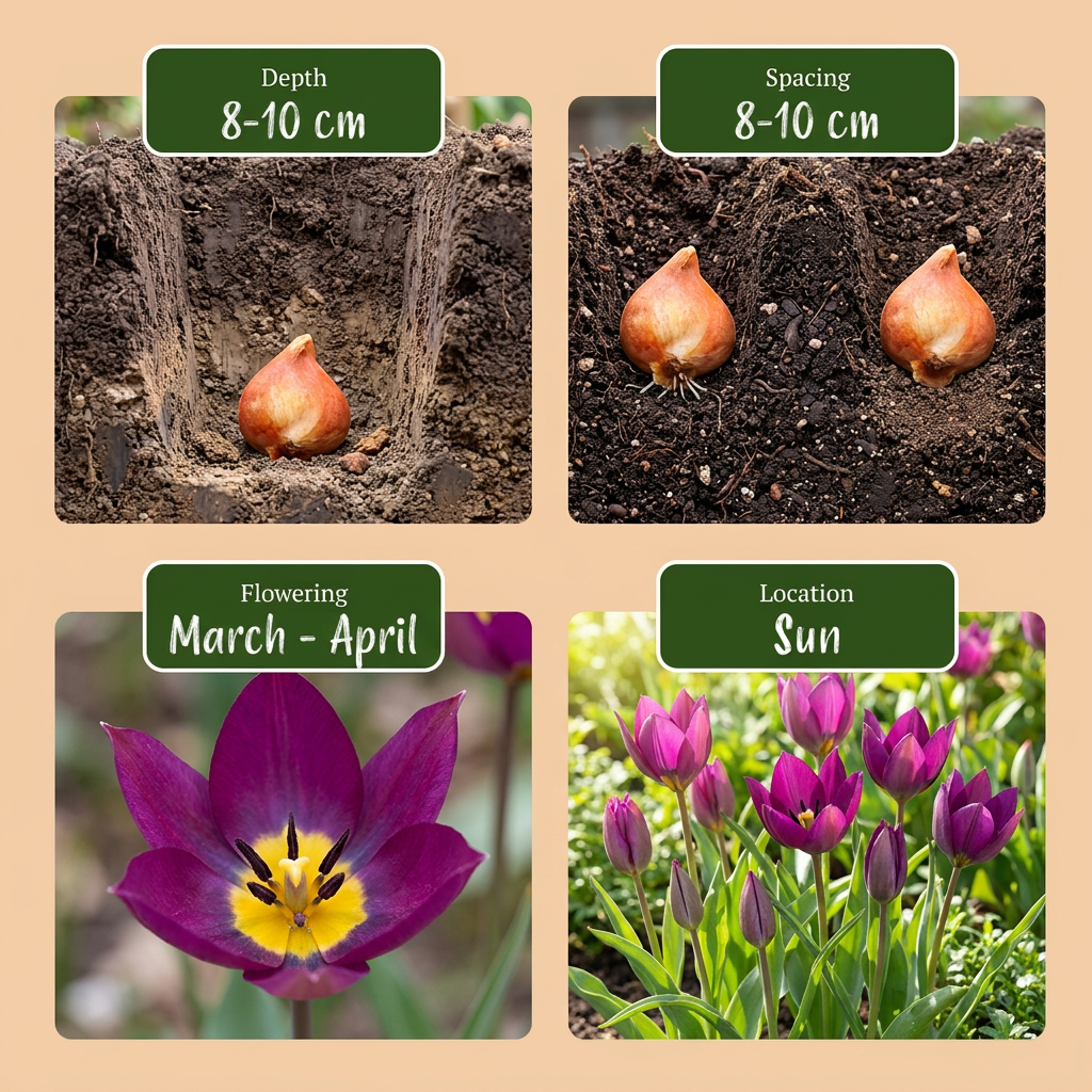 Wildtulpe Persian Pearl – Tulipa humilis online kaufen | 25 bis 200 Blumenzwiebeln, violett &amp; verwildernd – Wurzelwerk Design