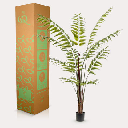 Kunstpflanze Lederfarn Rumohra Adiantiformis von Everspring, 180 cm hohe, realistisch aussehende Zimmerpflanze