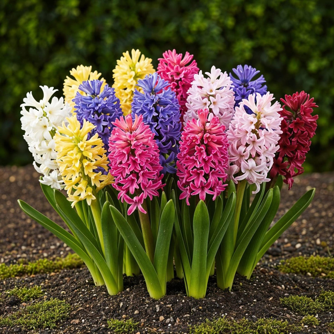 Blumenzwiebeln Hyazinthenmix | 10 Stück Bunte Farben – Zwiebelgröße 14/15 – XXL Pack - Wurzelwerk Design