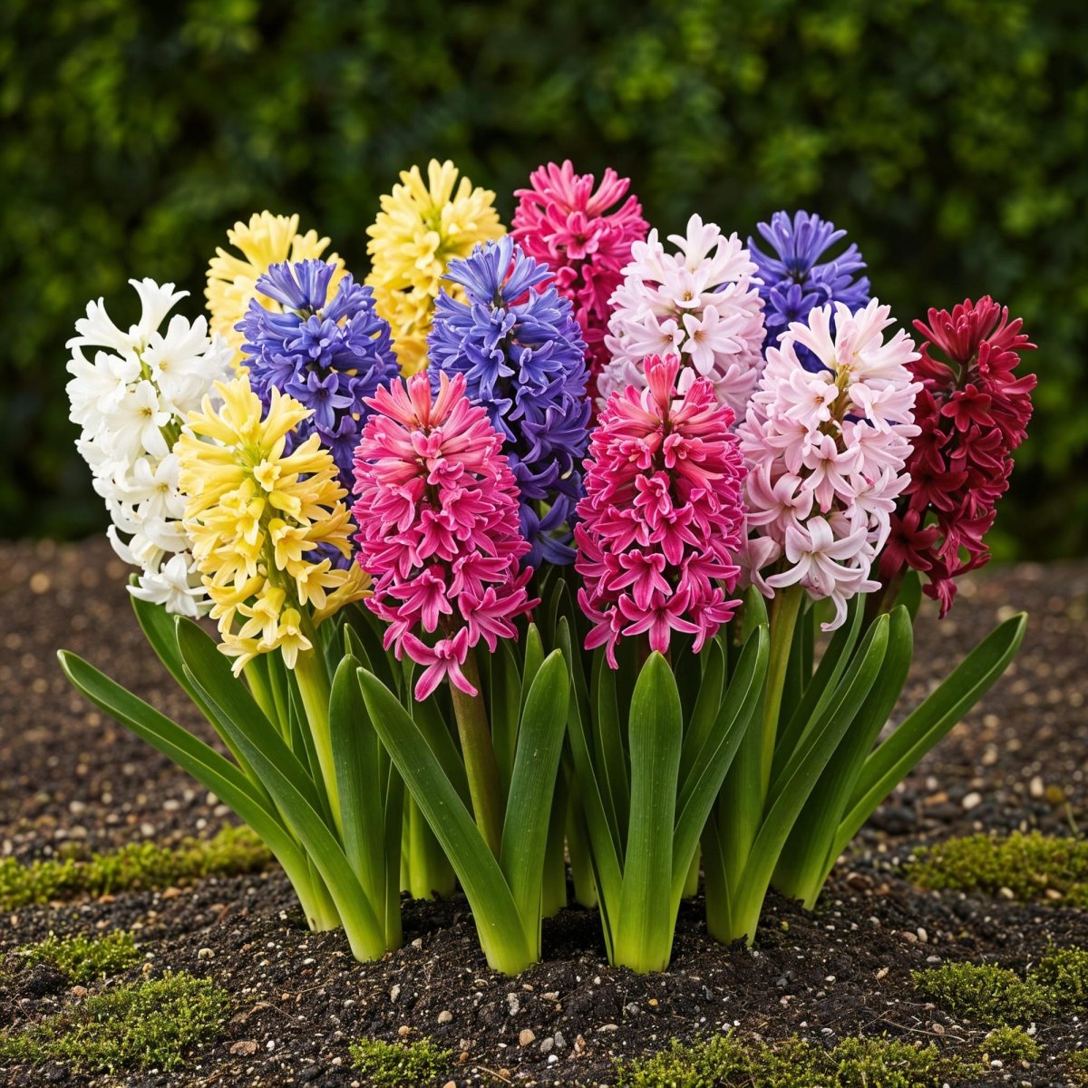 Blumenzwiebeln Hyazinthenmix | 10 Stück Bunte Farben – Zwiebelgröße 14/15 – XXL Pack - Wurzelwerk Design
