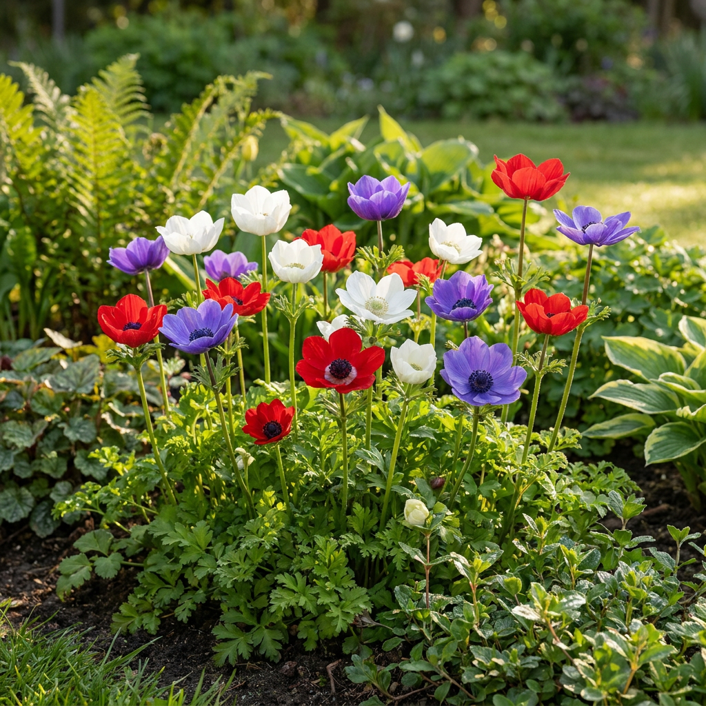 Kronen-Anemone Mischung – Anemone coronaria de Caen online kaufen | 60 bis 240 Knollen, leuchtende Schnittblume – Wurzelwerk Design