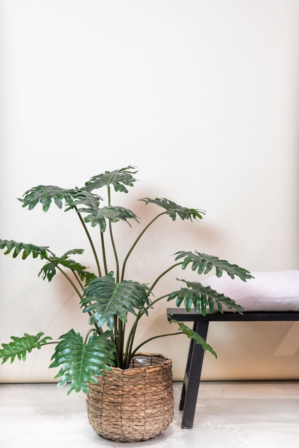 Kunstpflanze Philodendron, Everspring, 45cm bis 120cm hohe, realistisch aussehende grüne Zimmerpflanze als Dekoration