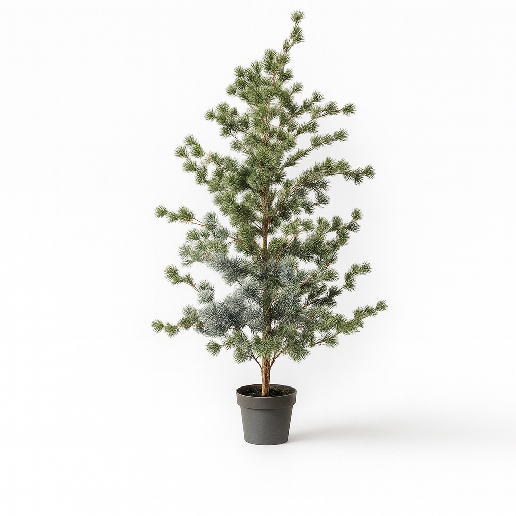Kunstpflanze Tannenbaum Cedar Pine 150 cm im Topf, Everspring, mit grünen Zweigen und natürlichem Aussehen.