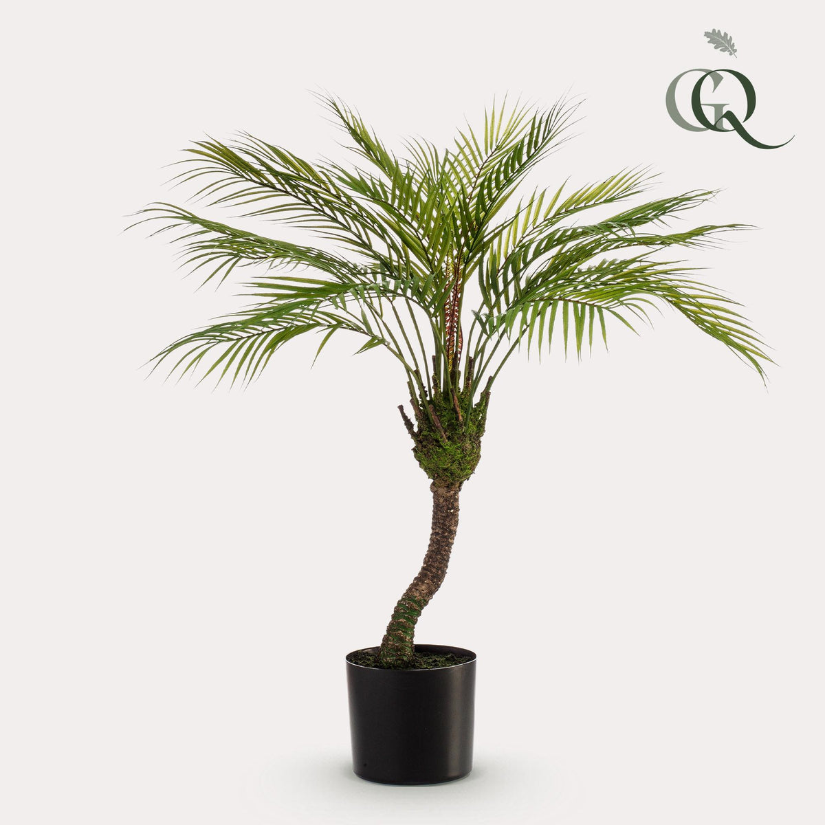 Kunstpflanze Chamaedorea Elegans, Bergpalme, Everspring, 85 cm hoch, detailreiche grüne Kunststoffpflanze für Innenräume