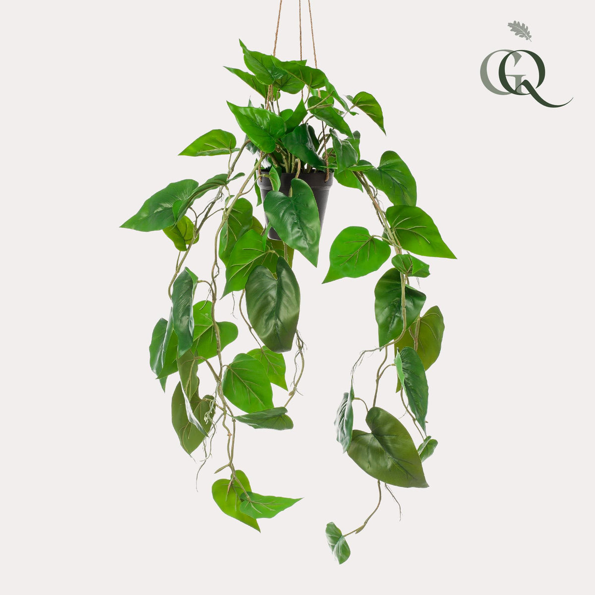 Kunstpflanze Philodendron Hängepflanze, 80 cm, Everspring, realistische grüne Kunststoffpflanze für Dekorationszwecke