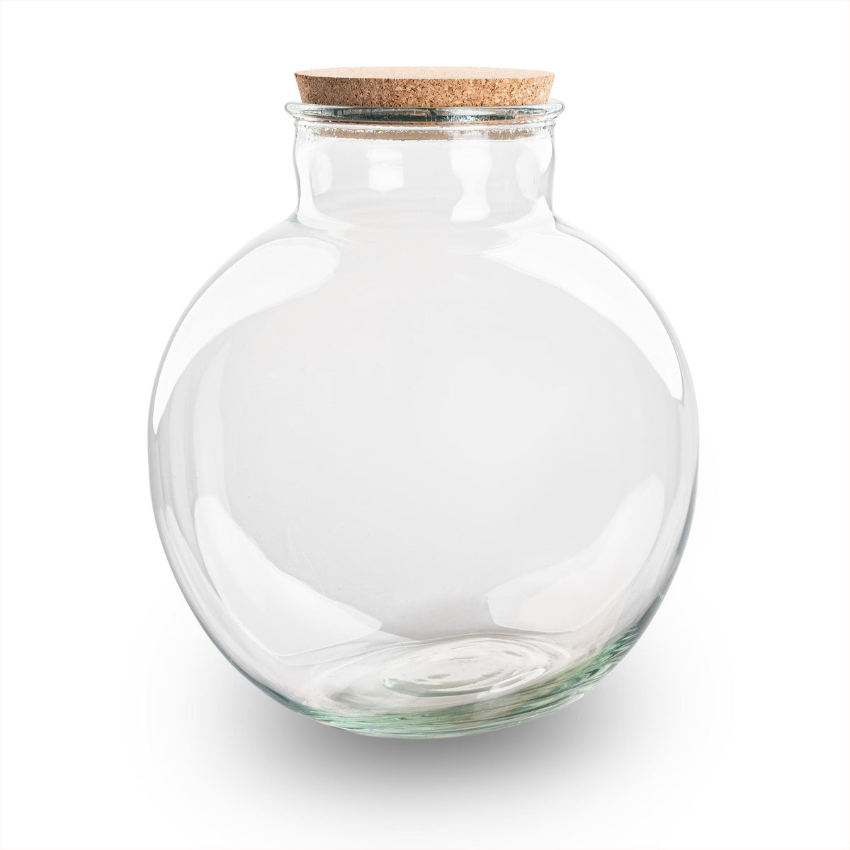 Terrariumflasche mit Korken „Bolder Bob“ von Everspring, Ø 30 cm, Höhe 31 cm, klare Glasflasche ohne LED-Korken