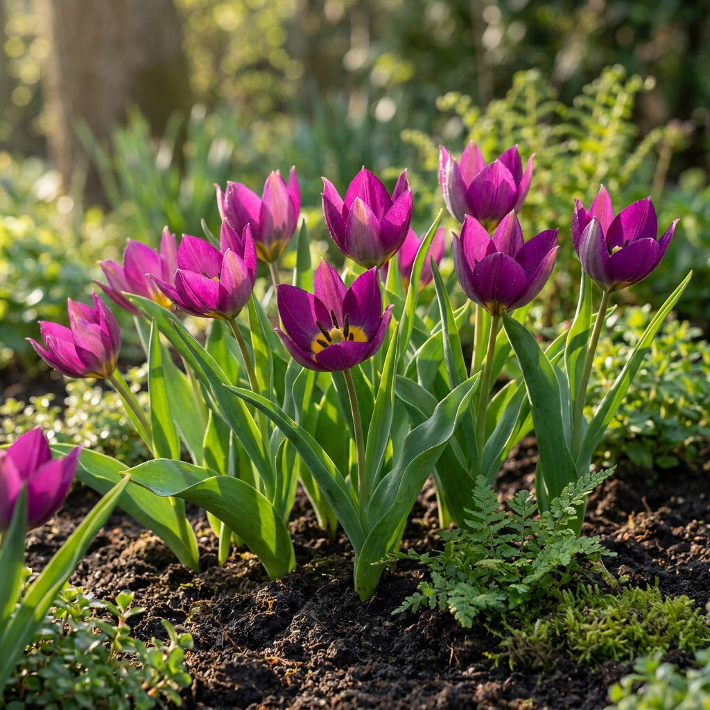 Wildtulpe Persian Pearl – Tulipa humilis online kaufen | 25 bis 200 Blumenzwiebeln, violett &amp; verwildernd – Wurzelwerk Design