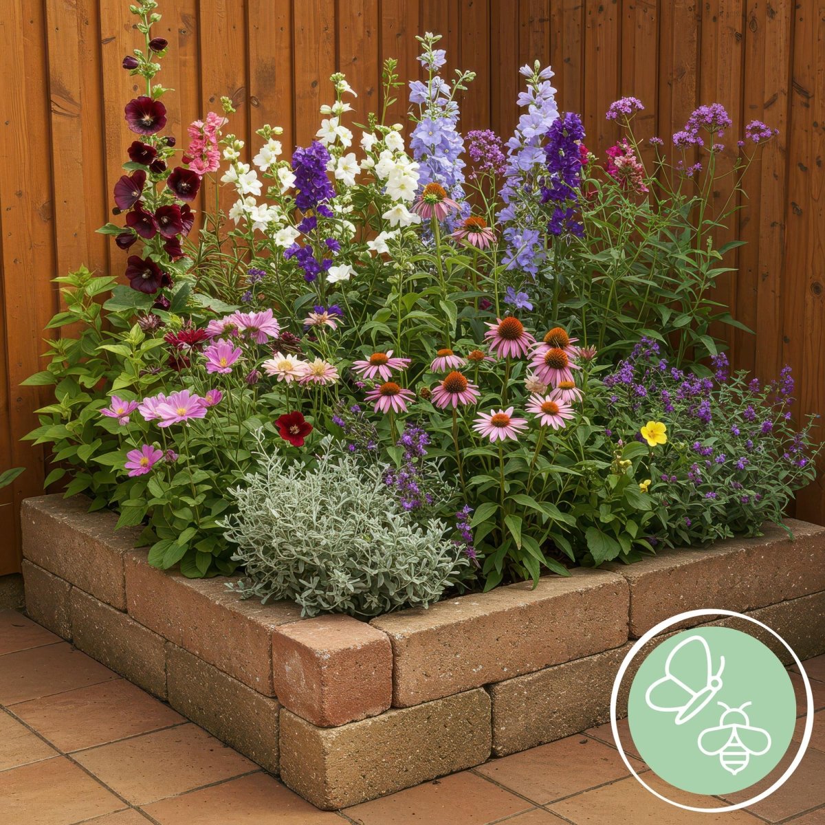 Stauden Paket Bienen - &amp; Schmetterlingsanziehend | 8 Stauden – Für 1 m² – Pflegeleicht &amp; winterhart - Wurzelwerk Design