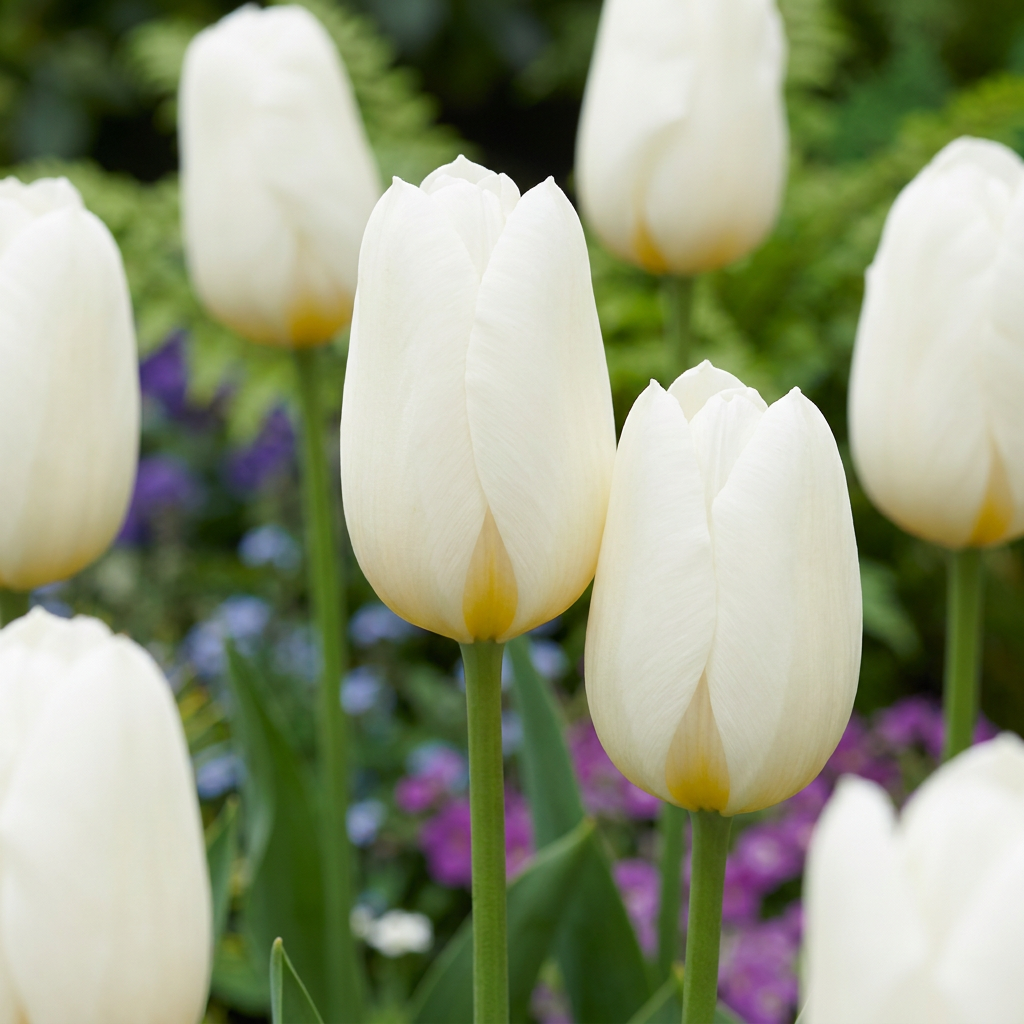 Triumph-Tulpe Weiß – Tulipa online kaufen | 30 bis 120 Blumenzwiebeln, standfest &amp; langstielig – Wurzelwerk Design