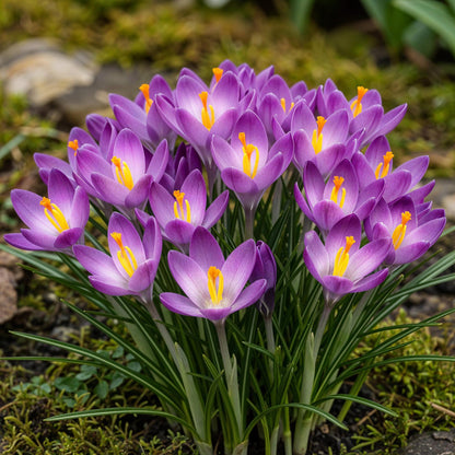 Blumenzwiebeln Crocus Ruby Giant | 50 Stück Lila – Zwiebelgröße 5/6 – XXL Pack